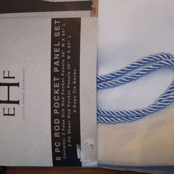 6 PC Rod Pocket Panel Set NWT - Picture 5 of 5